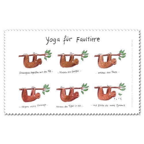 Rannenberg Netbooktuch aus Microfaser Laptoptuch Yoga für Faultiere von Rannenberg und Friends