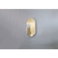 Ellipse Wandbeleuchtung - Messing Gold Globe Wandleuchte Vanity Leuchte, Wandleuchte, Kleine von RanorLightingDesign