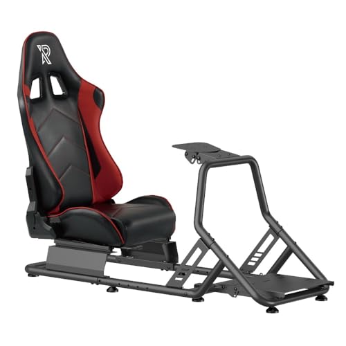 Ranqer Racing Simulator Stuhl Rennstuhl mit Stahlrahmen Racing Cockpit/Rennsimulations-Stühle Rückenlehne/Rennsimulator - verstellbar für Anfänger und Profis Metallrahmen E-Racer von Ranqer