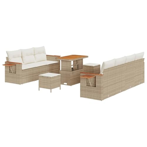 Rantry 10-teiliges Garten Sofa Set mit Kissen Beige Poly Rattan Akazie Gartenlounge Model3363141 Rantry 10-teiliges Garten Sofa Set mit Kissen Beige Poly Rattan Akazie Gartenlounge Model3363141 von Rantry