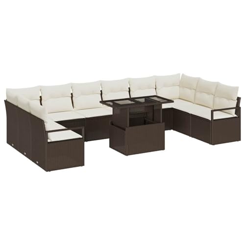 Rantry 11-teiliges Garten Sofa Set mit Kissen Braun Poly Rattan Gartenlounge Model3348894 Rantry 11-teiliges Garten Sofa Set mit Kissen Braun Poly Rattan Gartenlounge Model3348894 von Rantry