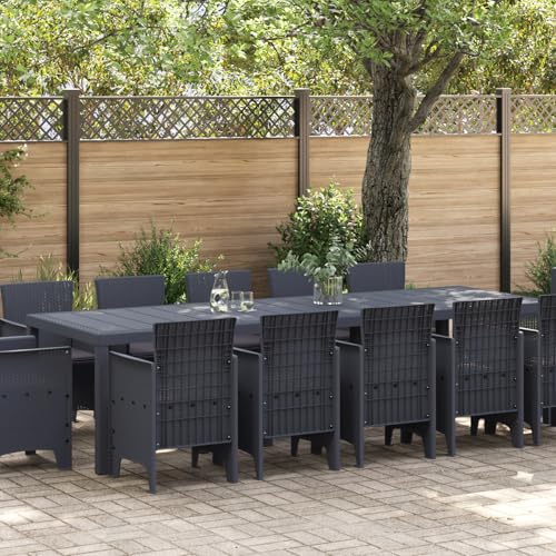 Rantry 13-teiliges Garten Esstisch Set mit Kissen Anthrazit Poly-Rattan Gartenlounge Model3378615 Rantry 13-teiliges Garten Esstisch Set mit Kissen Anthrazit Poly-Rattan Gartenlounge Model3378615 von Rantry