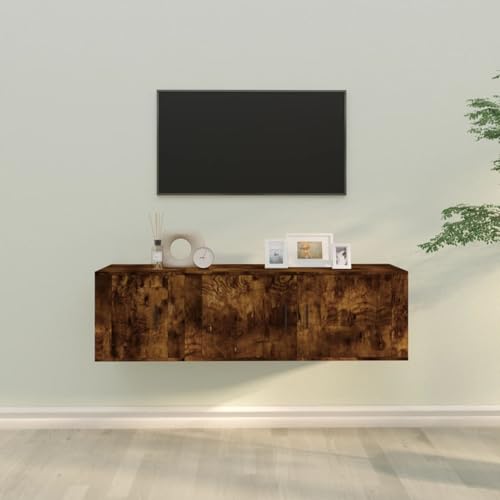 Rantry 2-TLG. TV-Schrank-Set Räuchereiche Holzwerkstoff Fernsehschrank Model3188427 von Rantry