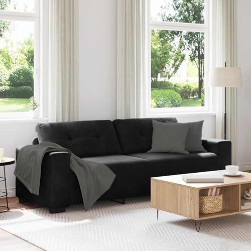 Rantry 3-Sitzer-Sofa Schwarz 180 cm Samt Sofagarnituren Model4105139 von Rantry