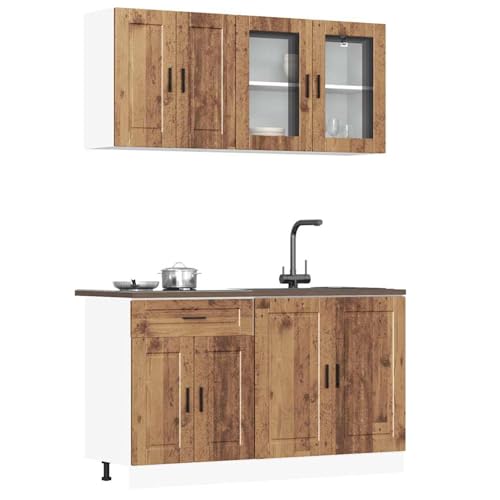 Rantry 4-TLG. Küchenschrank-Set Porto Altholz-Optik Holzwerkstoff von Rantry