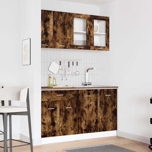 Rantry 4-teiliges Küchenschrankset aus geräucherter Eiche, hergestellt aus MDF Küchenschränke Model3388345 Rantry 4-teiliges Küchenschrankset aus geräucherter Eiche, hergestellt aus MDF Küchenschränke Model3388345 von Rantry