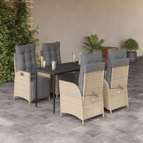 Rantry 5-TLG. Garten-Essgruppe mit Kissen Beigemischung Poly Rattan Gartenlounge Model3213450 Rantry 5-TLG. Garten-Essgruppe mit Kissen Beigemischung Poly Rattan Gartenlounge Model3213450 von Rantry