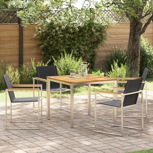Rantry 5-teilige Garten Essgruppe aus Massivholz Teak, Outdoor Esstisch 90x90x74.5 cm aus Massivholz Teak Gartenlounge Model3334830 Rantry 5-teilige Garten Essgruppe aus Massivholz Teak, Outdoor Esstisch 90x90x74.5 cm aus Massivholz Teak Gartenlounge Model3334830 von Rantry