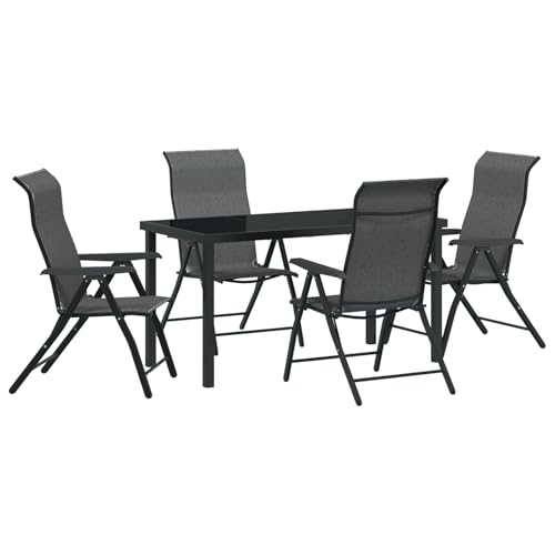 Rantry 5-teiliges Garten-Dining-Set Grau Poly-Rattan Gartenlounge Model3379277 von Rantry