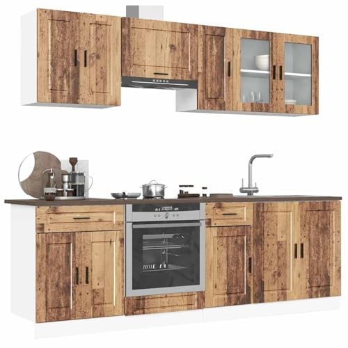 Rantry 8-TLG. Küchenschrank-Set Kalmar Altholz-Optik Holzwerkstoff von Rantry