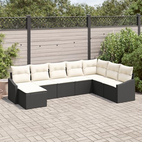 Rantry 8 teiliges Garten Esstisch Set mit Kissen Schwarzes Poly Rattan Gartenlounge Model3355506 Rantry 8 teiliges Garten Esstisch Set mit Kissen Schwarzes Poly Rattan Gartenlounge Model3355506 von Rantry