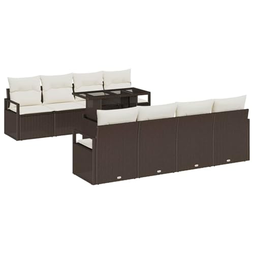 Rantry 9-TLG. Garten-Sofagarnitur mit Kissen Braun Poly Rattan Gartenlounge Model3357521 Rantry 9-TLG. Garten-Sofagarnitur mit Kissen Braun Poly Rattan Gartenlounge Model3357521 von Rantry