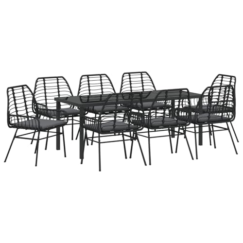 Rantry 9-teiliges Garten-Essgruppen-Set mit Kissen Schwarz Poly Rattan Gartenlounge Model3380861 Rantry 9-teiliges Garten-Essgruppen-Set mit Kissen Schwarz Poly Rattan Gartenlounge Model3380861 von Rantry