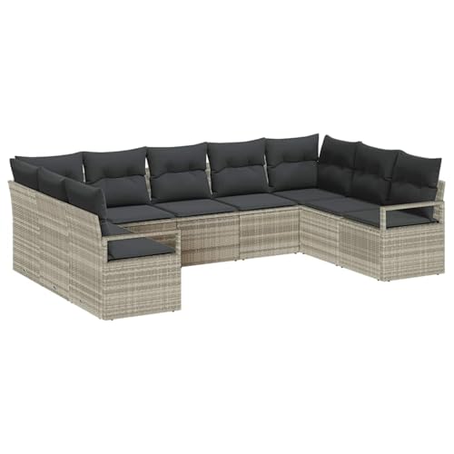 Rantry 9-teiliges Garten Sofa Set mit Kissen Hellgrau Poly Rattan Gartenlounge Model3355211 Rantry 9-teiliges Garten Sofa Set mit Kissen Hellgrau Poly Rattan Gartenlounge Model3355211 von Rantry