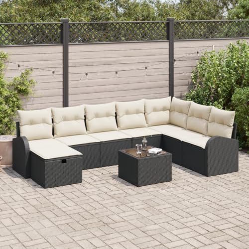 Rantry 9-teiliges Garten-Sofa-Set mit Kissen Schwarz Poly-Rattan Gartenlounge Model3360468 Rantry 9-teiliges Garten-Sofa-Set mit Kissen Schwarz Poly-Rattan Gartenlounge Model3360468 von Rantry
