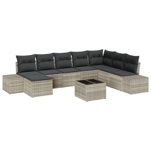 Rantry 9-teiliges Gartensofa-Set mit Kissen Grau Poly Rattan Gartenlounge Model3347192 Rantry 9-teiliges Gartensofa-Set mit Kissen Grau Poly Rattan Gartenlounge Model3347192 von Rantry
