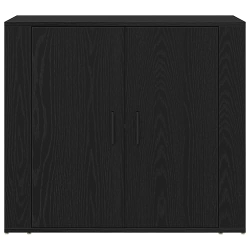 Rantry Anrichten 3 STK Schwarzes Eichenholz Holzwerkstoff Schrank Wohnzimmer Model3333084 von Rantry