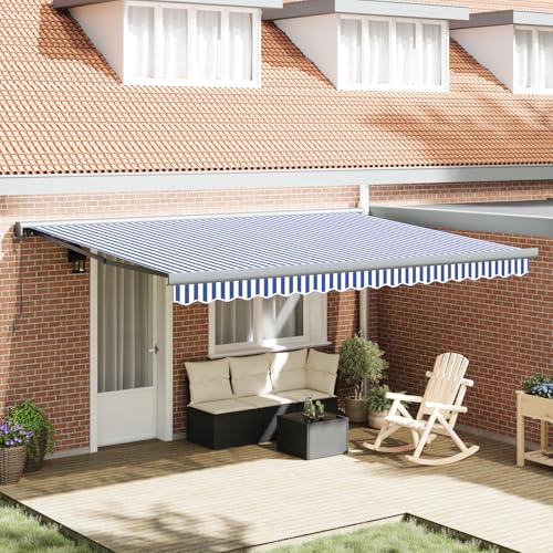 Rantry Automatische Einziehbare Markise Blau und Weiß 450x300 cm Standmarkise Model3330850 Rantry Automatische Einziehbare Markise Blau und Weiß 450x300 cm Standmarkise Model3330850 von Rantry