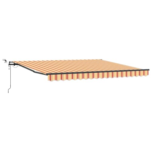 Rantry Automatische einziehbare Markise mit LED Gelb und Orange 400x300 cm Standmarkise Model3330534 von Rantry