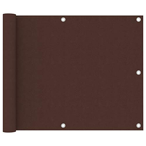 Rantry Balkon Sichtschutz Braun 75x400cm Oxford Gewebe Schutzscheibe Windschutz Sonnenschutz Panel Sichtschutz Outdoor Wohnen Sonnenschutz von Rantry