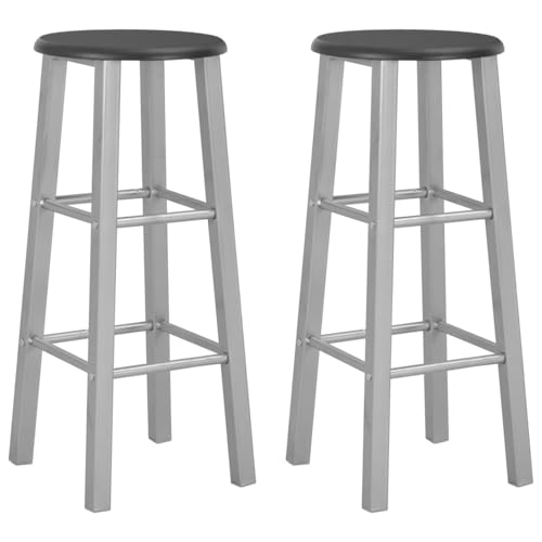 Rantry Barhocker 2 STK. Silbern MDF Barhocker Model284410 von Rantry
