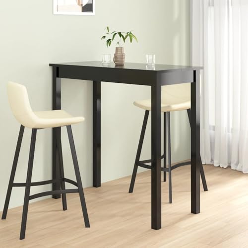 Rantry Bartisch MDF Schwarz 115×55×107 cm Stehtisch Model240378 von Rantry