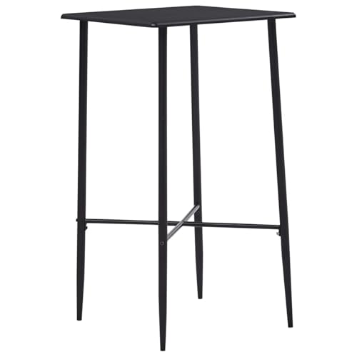 Rantry Bartisch Schwarz 60 x 60 x 111 cm MDF Stehtisch Model281549 von Rantry