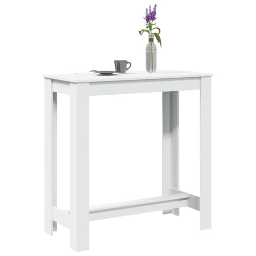 Rantry Bartisch Weiß 102x50x103,5 cm Holzwerkstoff Stehtisch Model854409 von Rantry
