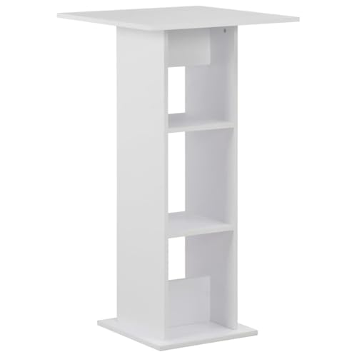 Rantry Bartisch Weiß 60x60x110 cm Stehtisch Model280205 von Rantry