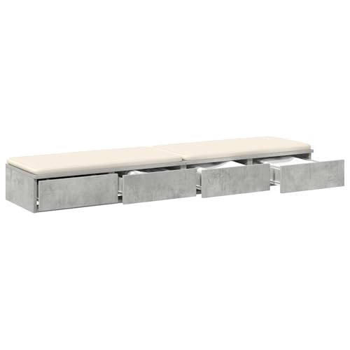 Rantry Bett-Schubladen in Betongrau, 140 x 36,5 x 16,5 cm, aus Holzwerkstoff Nightstand Model866950 Rantry Bett-Schubladen in Betongrau, 140 x 36,5 x 16,5 cm, aus Holzwerkstoff Nightstand Model866950 von Rantry