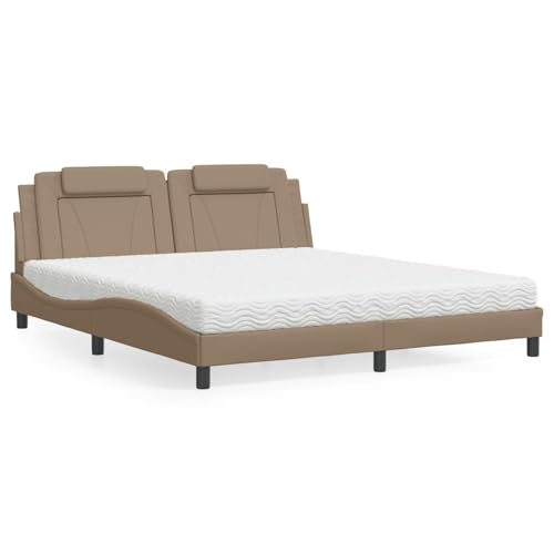 Rantry Bett mit Matratze Cappuccino-Braun 180x200 cm Kunstleder Gästebett Model3208814 Rantry Bett mit Matratze Cappuccino-Braun 180x200 cm Kunstleder Gästebett Model3208814 von Rantry