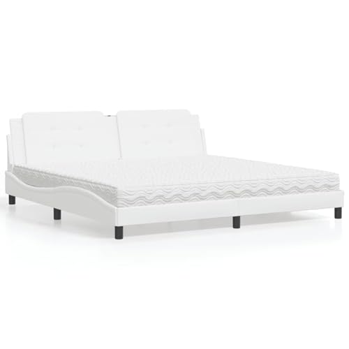Rantry Bett mit Matratze Zadar Weiß 200x200 cm Kunstleder Gästebett Model3208888 Rantry Bett mit Matratze Zadar Weiß 200x200 cm Kunstleder Gästebett Model3208888 von Rantry