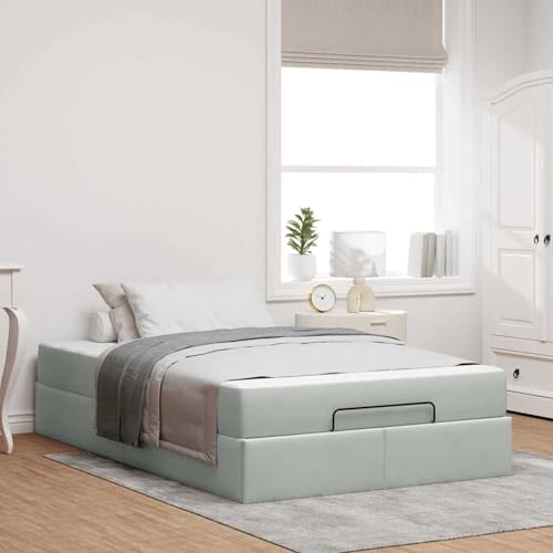 Rantry Bettgestell mit Matratze Hellgrau 120 x 200 cm Samt Bed Frame Model3399552 Rantry Bettgestell mit Matratze Hellgrau 120 x 200 cm Samt Bed Frame Model3399552 von Rantry