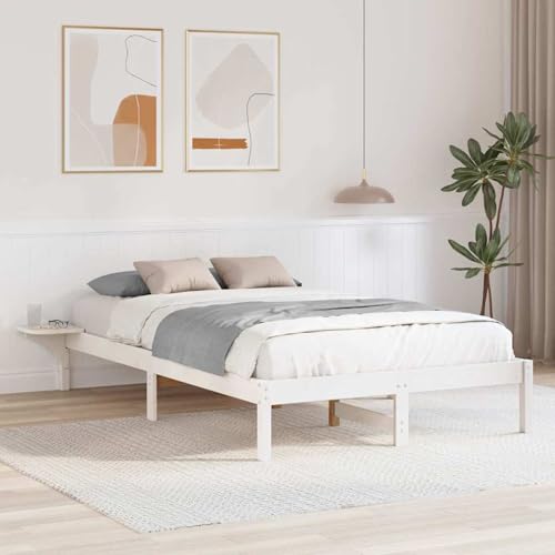 Rantry Bettgestell mit Nachttischen Weiß 120 x 200 cm Weiß Bed Frame Model873191 von Rantry