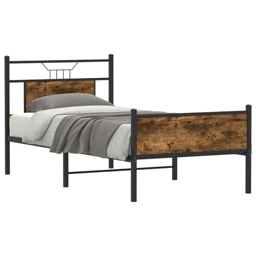 Rantry Bettgestell ohne Matratze Räuchereiche 75x190 cm Holzwerkstoff Bed Frame Model4106916 von Rantry