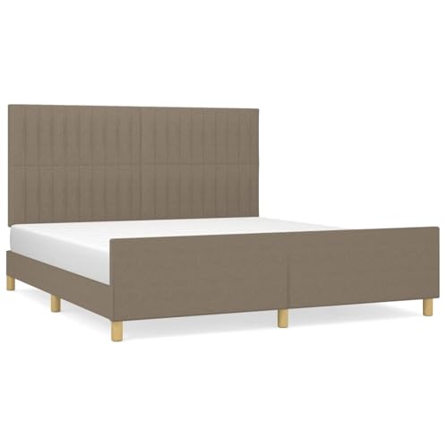Rantry Bettgestell ohne Matratze Taupe 160x200 cm Stoff von Rantry
