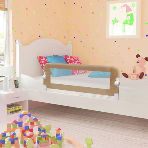 Rantry Bettschutzgitter Taupe 102x42 cm Polyester Sicherheitsbettgitter Model10164 von Rantry