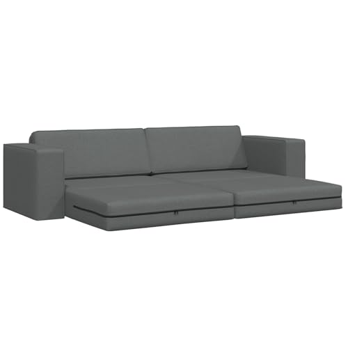 Rantry Boden-Sofa-Bett 2-in-1 Dunkelgrau 245x150x60.5 cm Stoff Schlafsofa Model4106716 von Rantry