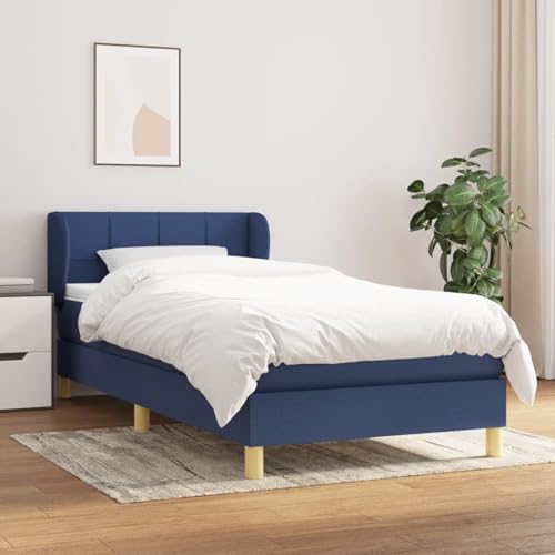 Rantry Boxspringbett mit Matratze Blau 80x200 cm Stoff Schlafzimmerbett Rantry Boxspringbett mit Matratze Blau 80x200 cm Stoff Schlafzimmerbett von Rantry