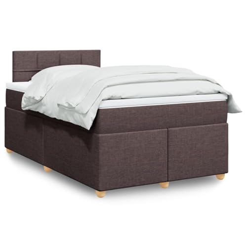 Rantry Boxspringbett mit Matratze Dunkelbraun 120x190 cm Stoff Schlafzimmerbett von Rantry