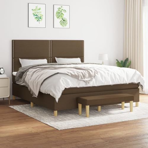 Rantry Boxspringbett mit Matratze Dunkelbraun 180x200 cm Stoff Schlafzimmerbett Rantry Boxspringbett mit Matratze Dunkelbraun 180x200 cm Stoff Schlafzimmerbett von Rantry