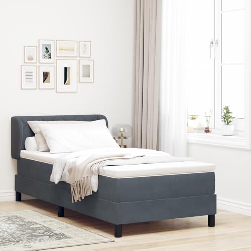 Rantry Boxspringbett mit Matratze Dunkelgrau 100x200 cm Samt Schlafzimmerbett Rantry Boxspringbett mit Matratze Dunkelgrau 100x200 cm Samt Schlafzimmerbett von Rantry