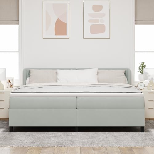 Rantry Boxspringbett mit Matratze Hellgrau 200x200 cm Samt Schlafzimmerbett Model3340352 Rantry Boxspringbett mit Matratze Hellgrau 200x200 cm Samt Schlafzimmerbett Model3340352 von Rantry