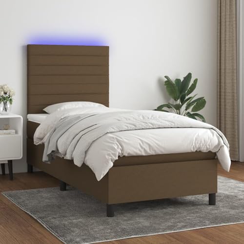Rantry Boxspringbett mit Matratze & LED Dunkelbraun 80x200 cm Stoff Schlafzimmerbett Model3134912 Rantry Boxspringbett mit Matratze & LED Dunkelbraun 80x200 cm Stoff Schlafzimmerbett Model3134912 von Rantry