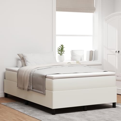 Rantry Boxspringbett mit cremefarbiger Matratze 120 x 200 cm Cordstoff Schlafzimmerbett von Rantry