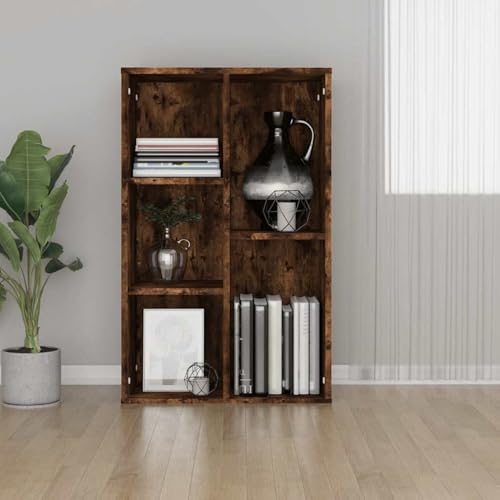 Rantry Bücherregal/Sideboard R?uchereiche 50x25x80 cm Holzwerkstoff Bücherschrank Model826611 von Rantry