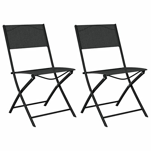 Rantry Casa Klappstühle für den Außenbereich, 2 Stück aus Stahl und Textilen, Stühle für den Außenbereich, Esszimmerstühle für Garten, Gartenmöbel, Terrassenmöbel von Rantry