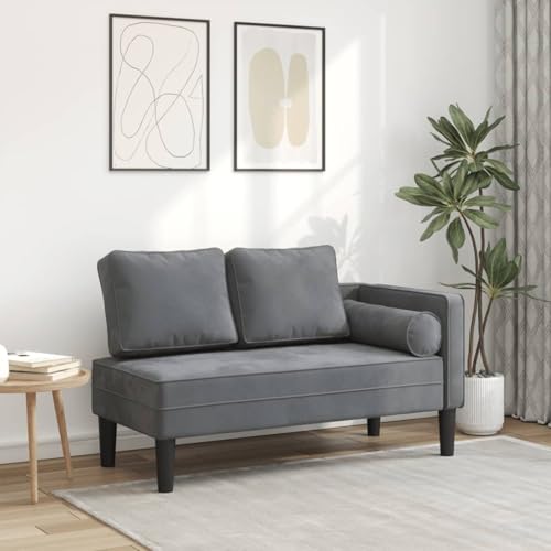 Rantry Chaiselongue mit Kissen Dunkelgrau Samt Loungesessel Model4007572 Rantry Chaiselongue mit Kissen Dunkelgrau Samt Loungesessel Model4007572 von Rantry