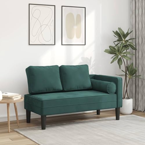 Rantry Chaiselongue mit Kissen Dunkelgrün Samt Loungesessel Model4007573 Rantry Chaiselongue mit Kissen Dunkelgrün Samt Loungesessel Model4007573 von Rantry
