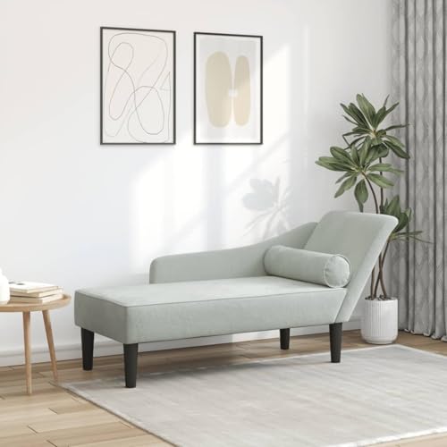 Rantry Chaiselongue mit Kissen Hellgrau Samt Loungesessel Model4007588 Rantry Chaiselongue mit Kissen Hellgrau Samt Loungesessel Model4007588 von Rantry